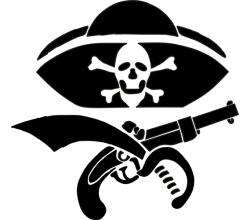 Stencil Schablone  Piratenhut